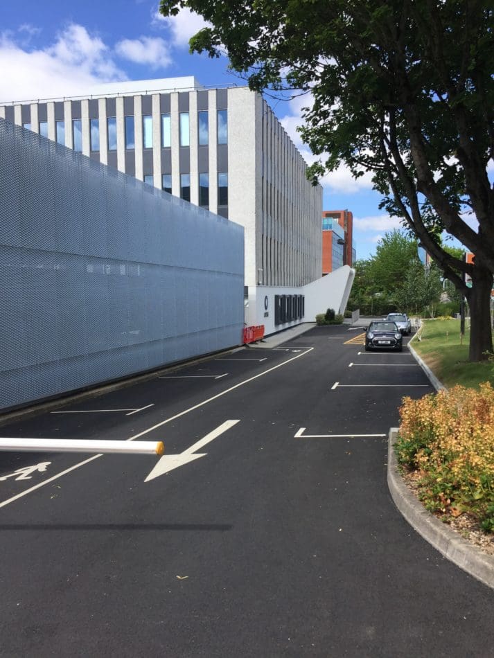 Exit barrier at arena Chiropractic clinic in Basing View, Basingstoke