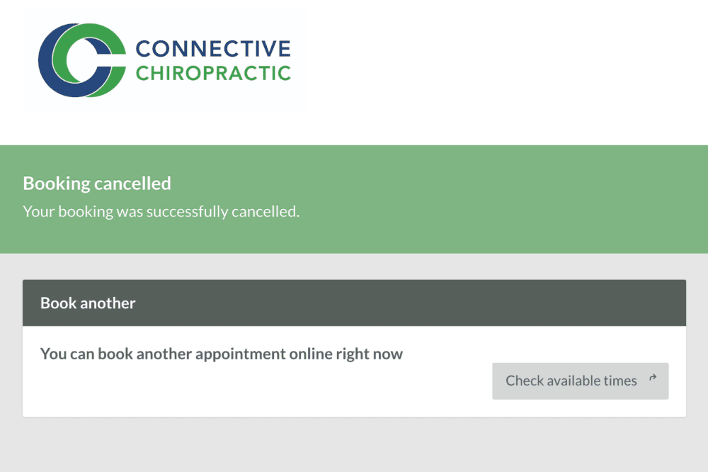 Connective Chiropractic makes rescheduling your appointment easy via its online booking system