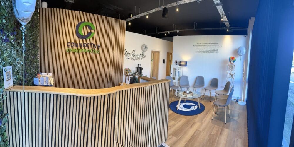 The entrance at Connective Chiropractic 55 Kingsclere Road / Directions