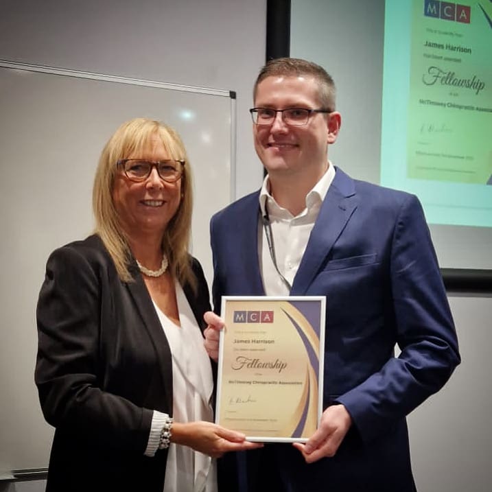 Chiropractic Fellowship of McTimoney Chiropractic Association awarded to Basingstoke Chiropractic Clinic Owner and Principal Chiropractor James Harrison